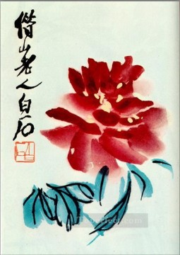 Chino Painting - Peonía Qi Baishi 1956 chino tradicional